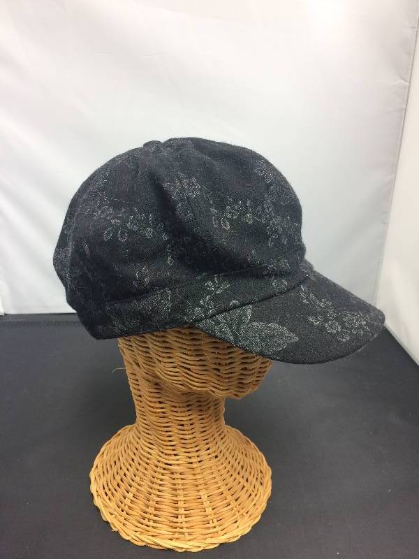 Womens Hat, Floral Patter w Shimmer Magenta Lining