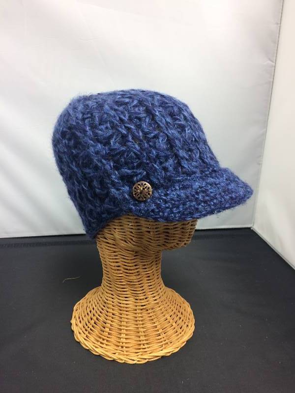 Knit Womens Fashionable Winter Hat, shades of blue