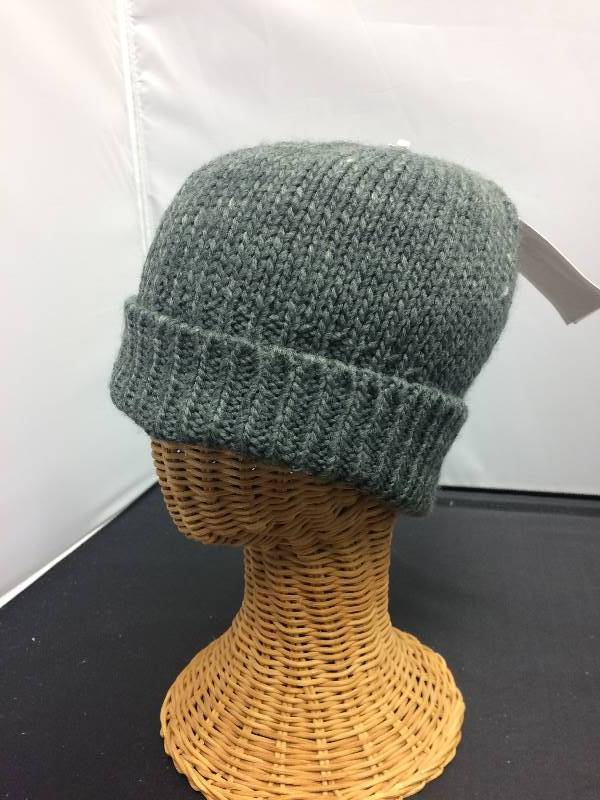Knitted Grey Winter Skull Hat
