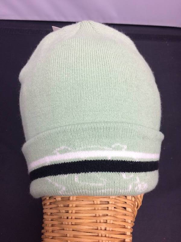 Winter Stocking Hat, green w foot