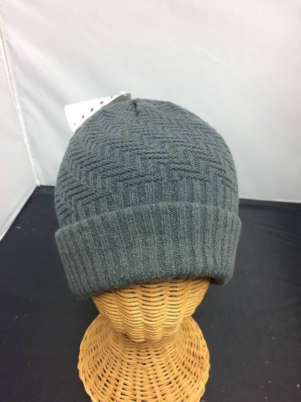 Wool Winter Hat, patterned, grey