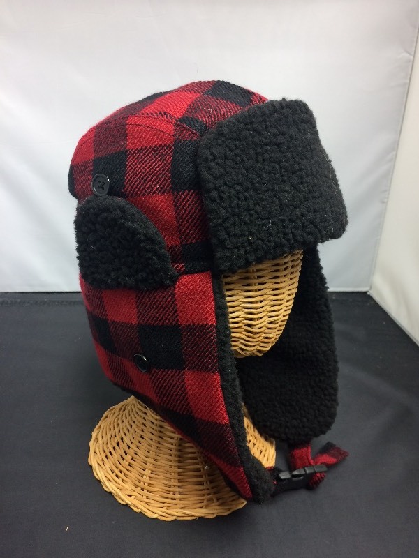 Trapper Hat, Red Plaid