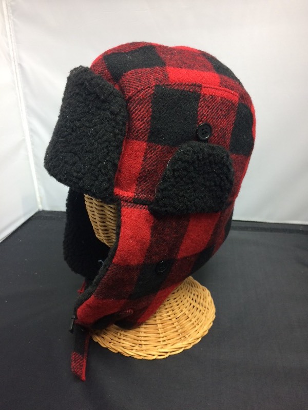 Trapper Hat, Red Plaid