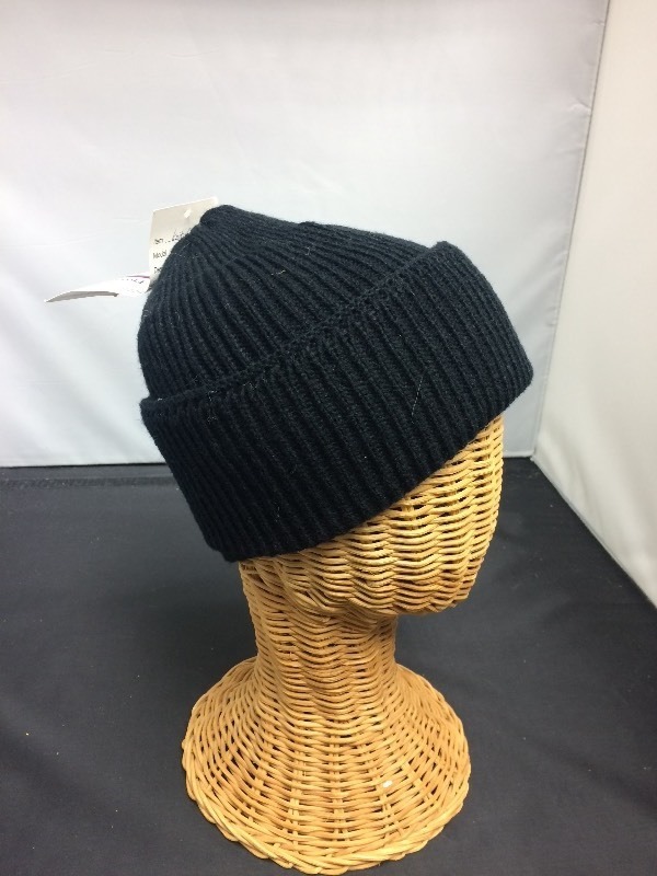 Winter Stocking Hat, black w fold
