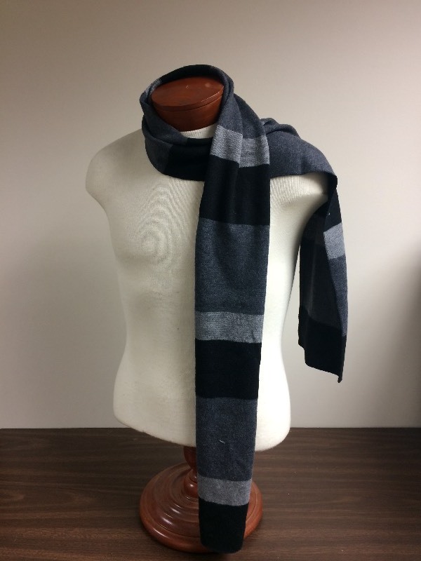 Winter Scarf, black & greys