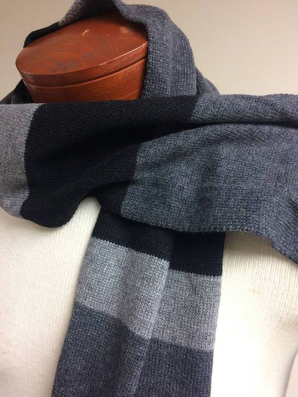 Winter Scarf, black & greys