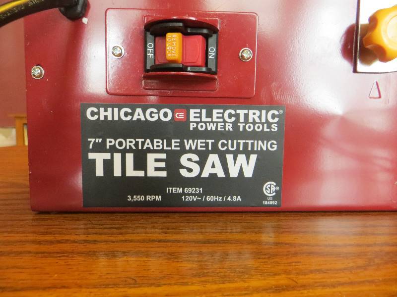 7 Portable WetCut Tile saw (Chicago Electric)