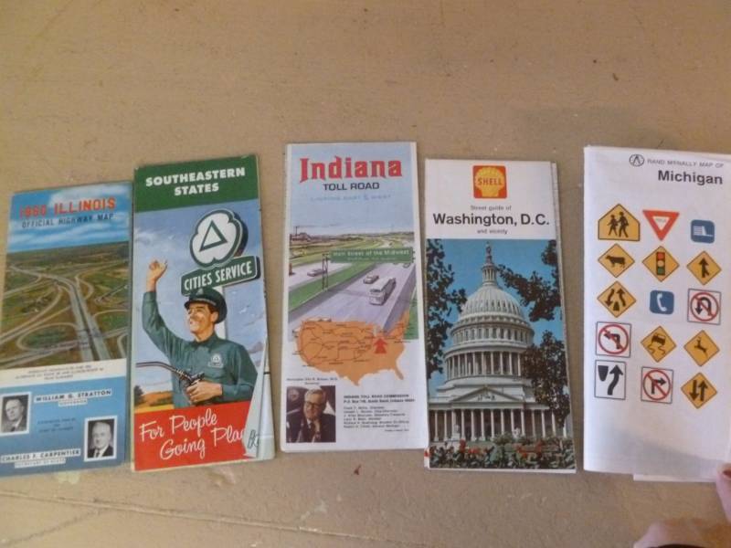 lot 53 image: Vintage Road Maps