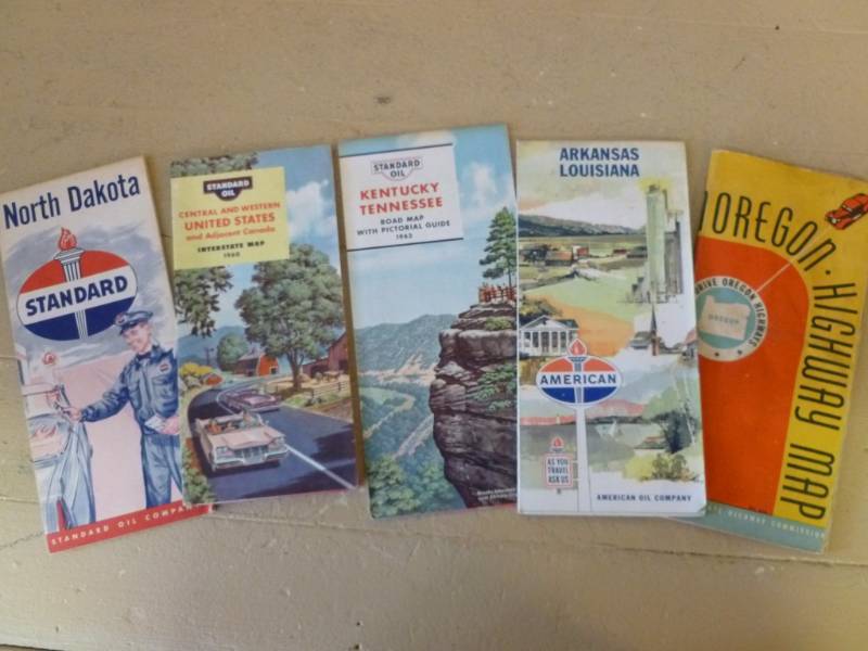 lot 108 image: Vintage Road Maps