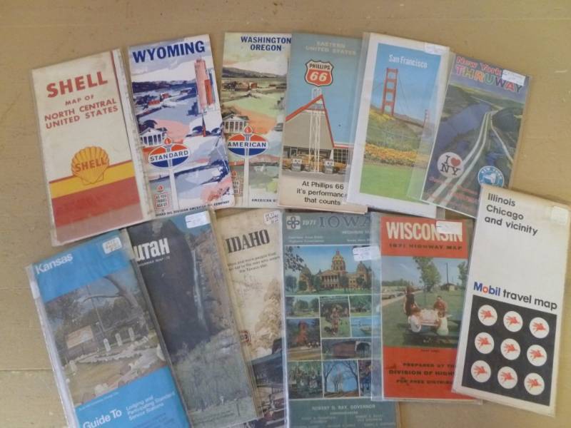 lot 110 image: Vintage Road Maps