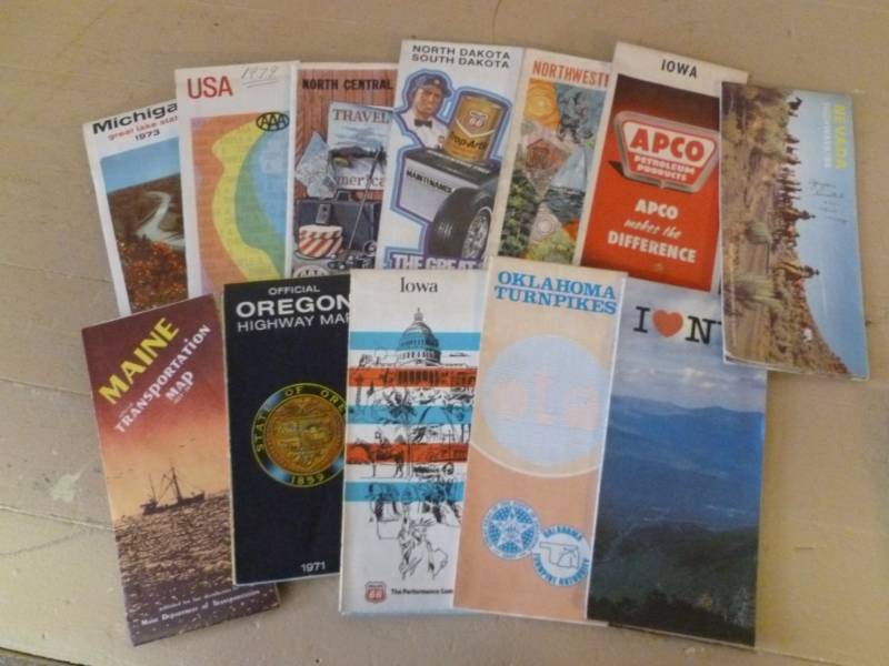 lot 114 image: Vintage Road Maps