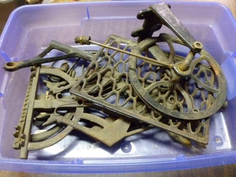 lot 212 image: Treadle Machine Parts