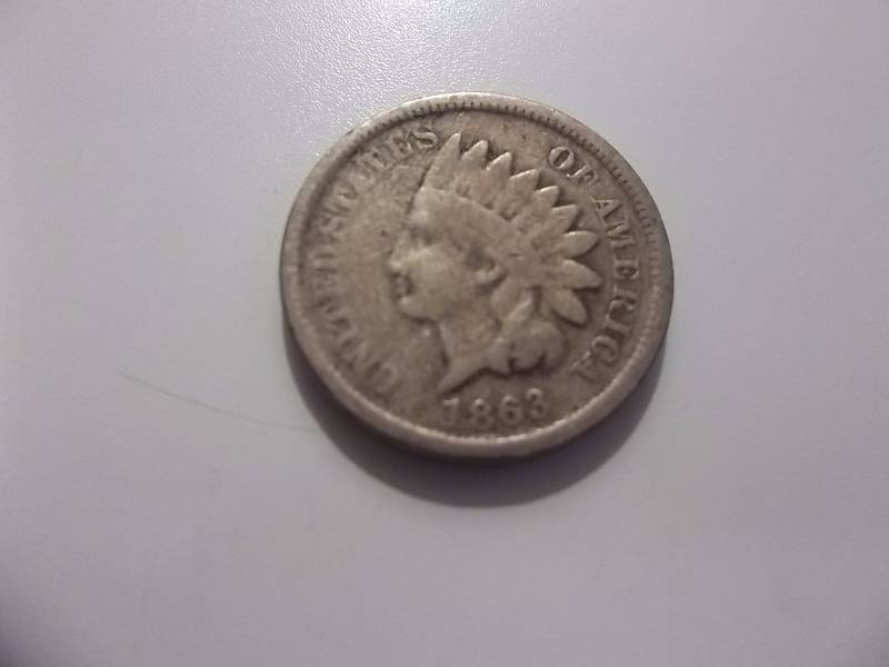1863 Indian Head Bronze Cent Better Grade