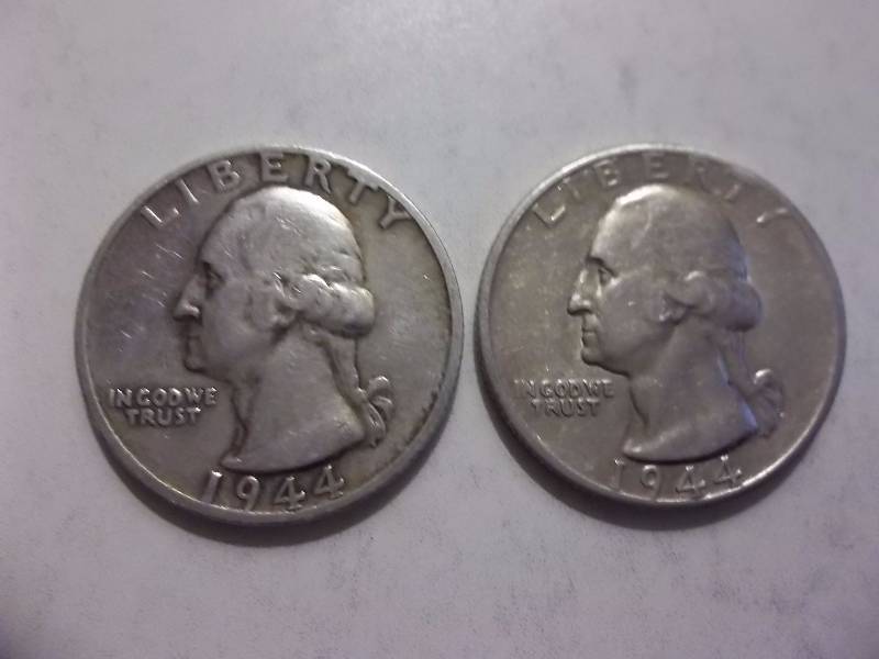 1944 S, 1944 D Washington Quarters High Grade (Grey Sheets Price $30.00)