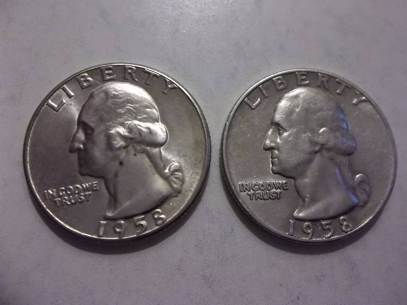 1958 D, 1958 Washington Quarters  BU