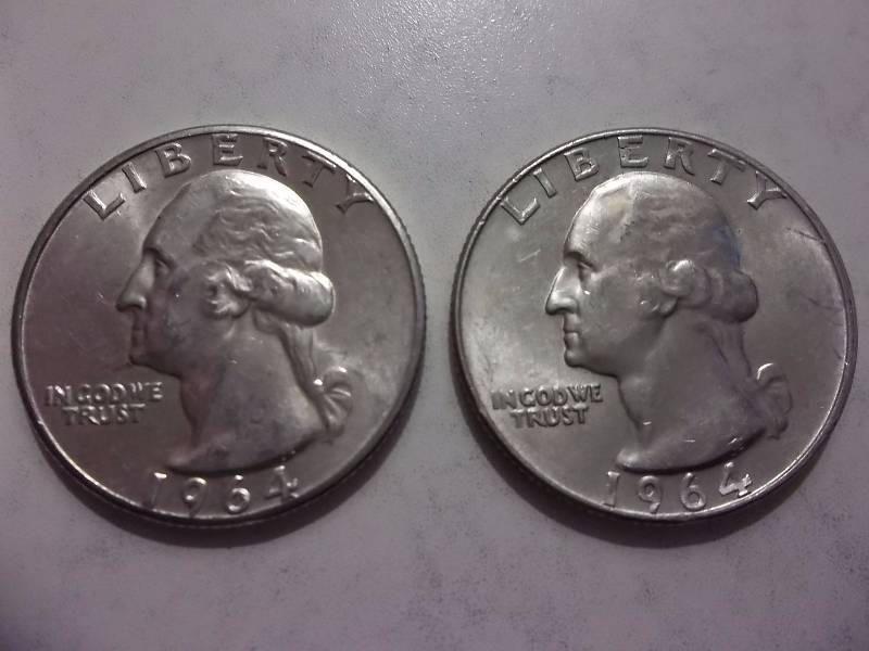1964, 1964 D  Washington Quarters BU