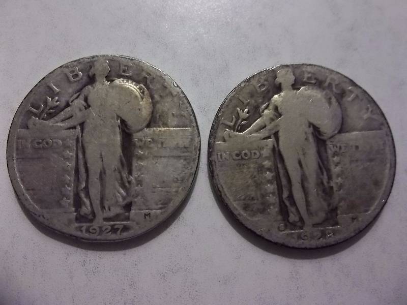 1927, 1928 Standing Liberty Quarters Strong Dates