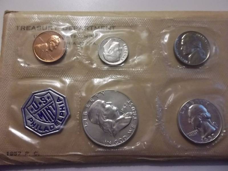 1957 US Silver Proof Set Unc With Original Envelope