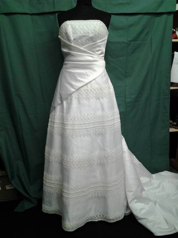 White Beaded Size 14