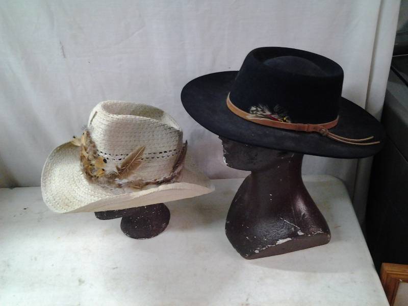 Australian Outback Style Tony Lama Black Hat 6 34, 1-Western Straw Hat