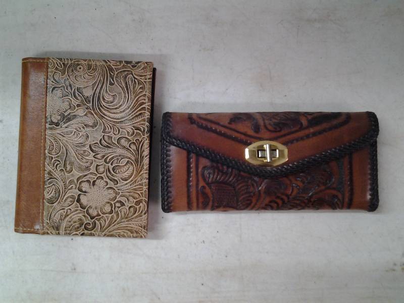 Tooled Leather Wallet & Photo Album