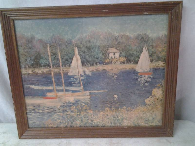 Framed Monet Lithograph 18x22