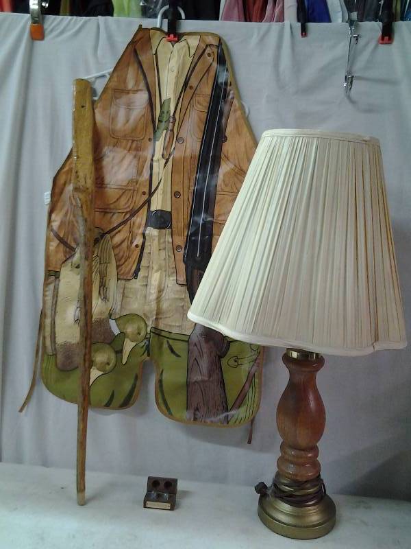 Lamp, Walking Stick, Apron, Biting Bullets