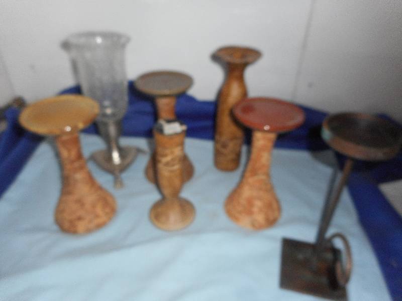 7 CANDLE HOLDERS
