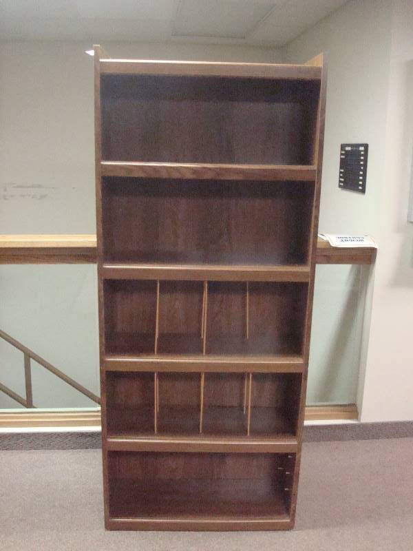 lot 17 image: Faux Wood Book Shelf, Used, Some Wear