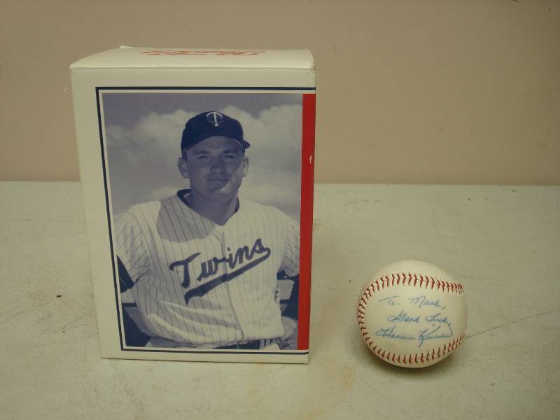 lot 63 image: Personalized Signed Autograph Harmon Killebrew Signed Baseball And Figure