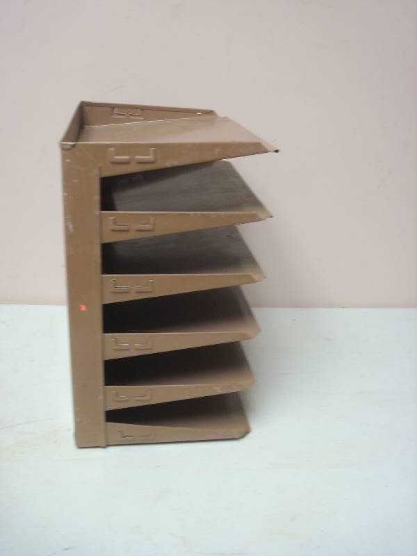 lot 71 image: Vintage Metal Paper File Organizer