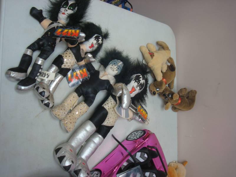 lot 78 image: Bin With Some Mixed Items, KISS Dolls