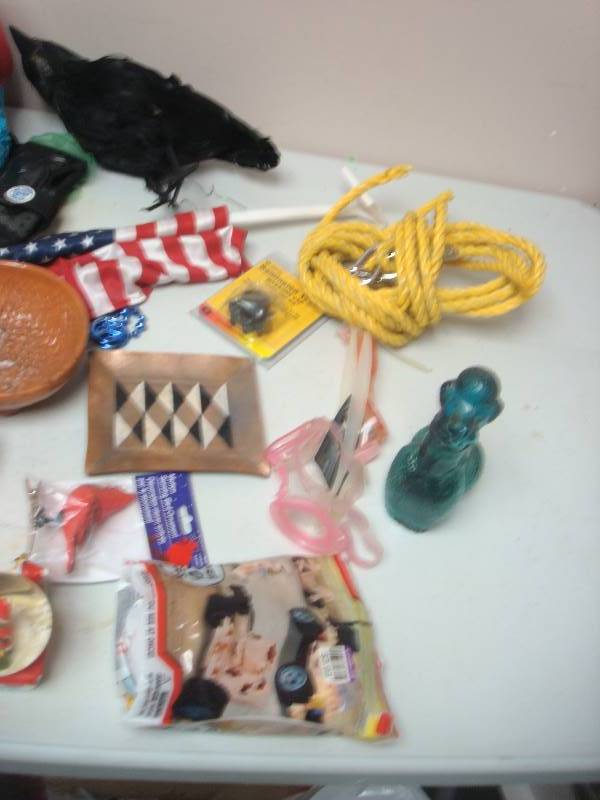 lot 119 image: Red Bin With Some Mixed Items