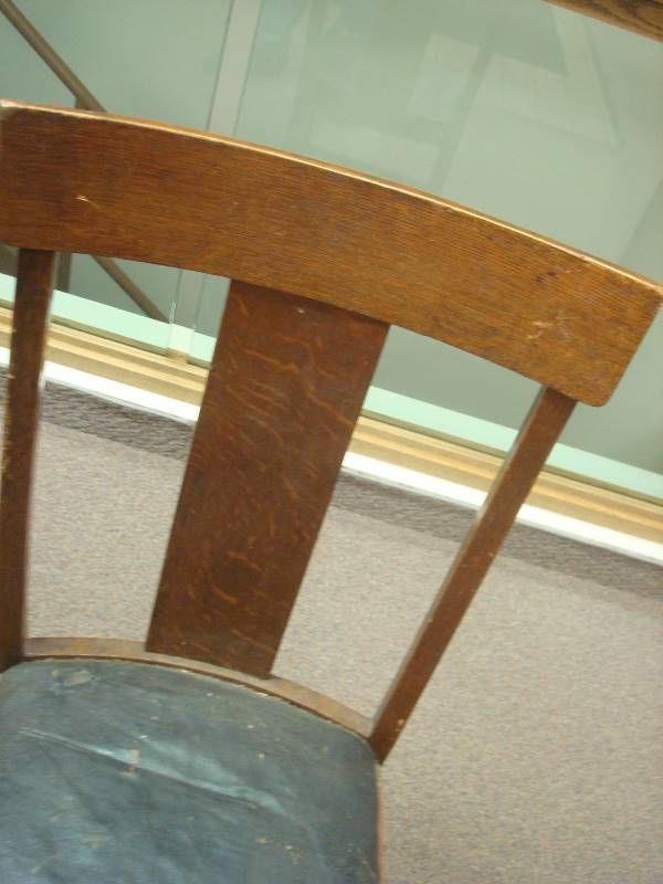lot 30 image: Antique Wood Chair, Used, Shows Wear