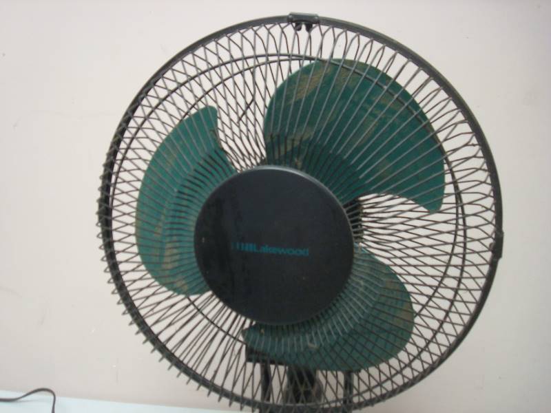 lot 162 image: Fan With Metal Base, Used, Shows Wear, Works, Missing Button
