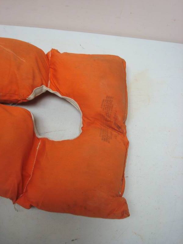 lot 184 image: Vintage Life Vest, Used, Shows Wear