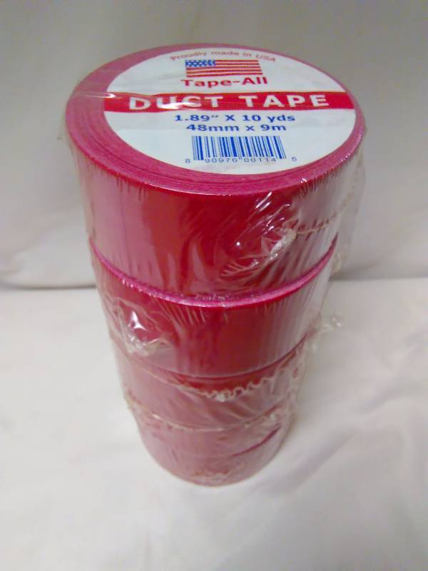 Duct Tape, Red (5), 10 yds. each roll