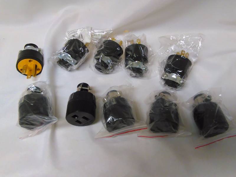 Electrical Plugs Male (5) and Female (5)