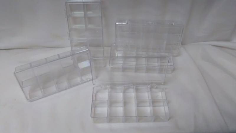Plastic Divided Organizers (5) great for small part, fishing, crafts, and much more