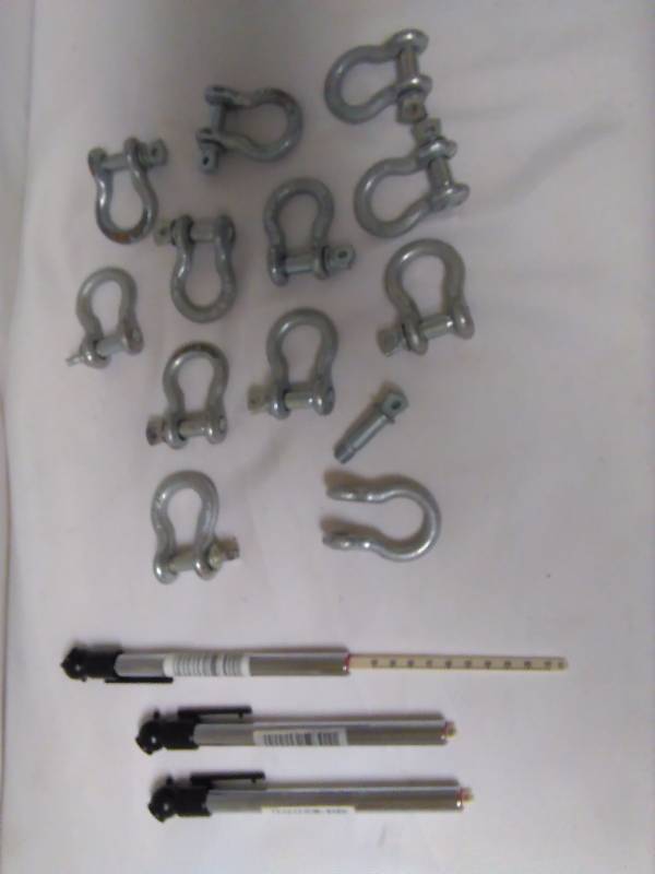 � inch Mini Hitch Pins (12) and Tire Gauges (3)