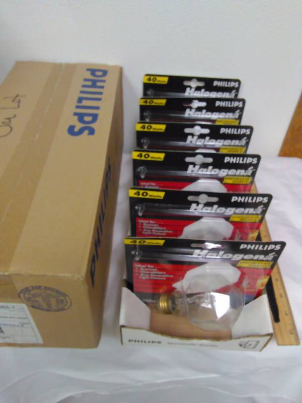 Halogen 40W Hexagon Light Bulbs, (6)