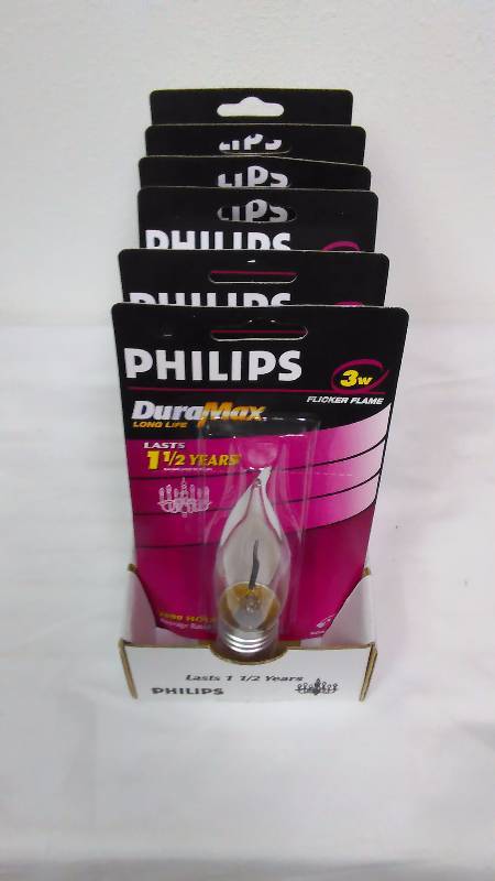 Phillips Duramax 3W Flicker Flame (6) Standard Base