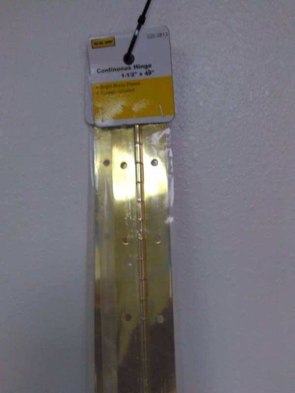 Continuous  Piano Hinges (2), 1.5 x 48 in. with screws