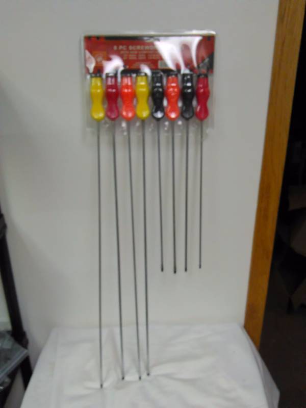 8 pc Long Handled Screwdriver Set
