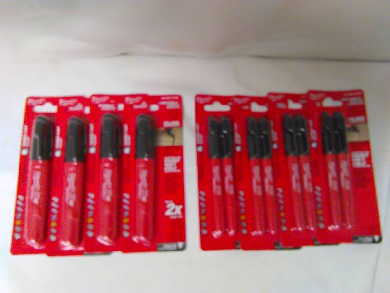 Milwaukee Ink Z All Markers (12), (4) Chisel Tip (8) Fine Point.