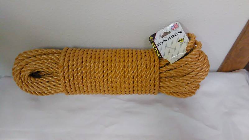Poly Rope, 38 Inch x 100 ft., Tru Forge Gold