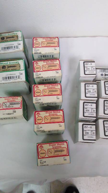 Assorted Screws (16 boxes) Wood, Sheet metal, pan Philips