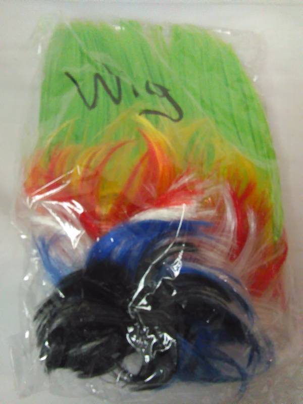 Punk Rocker Multi Colored Fluorescent Wig