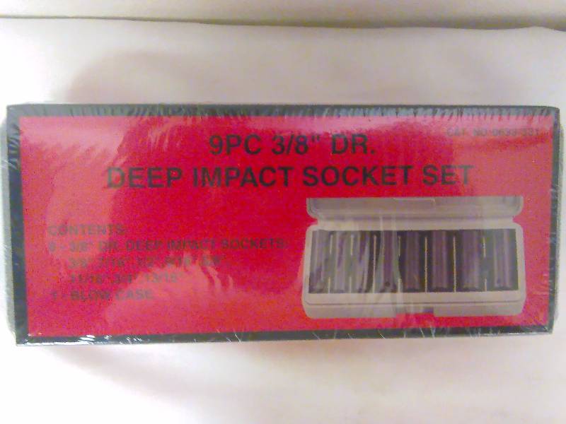 9 pc Deep Impact Socket Set, 38 Inch Drive