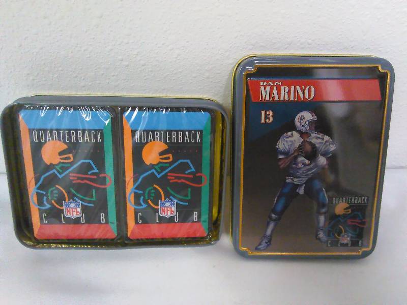 Dan Marino Commemorative Tin, NFL Quarterback Club, includes 2 decks of playing cards